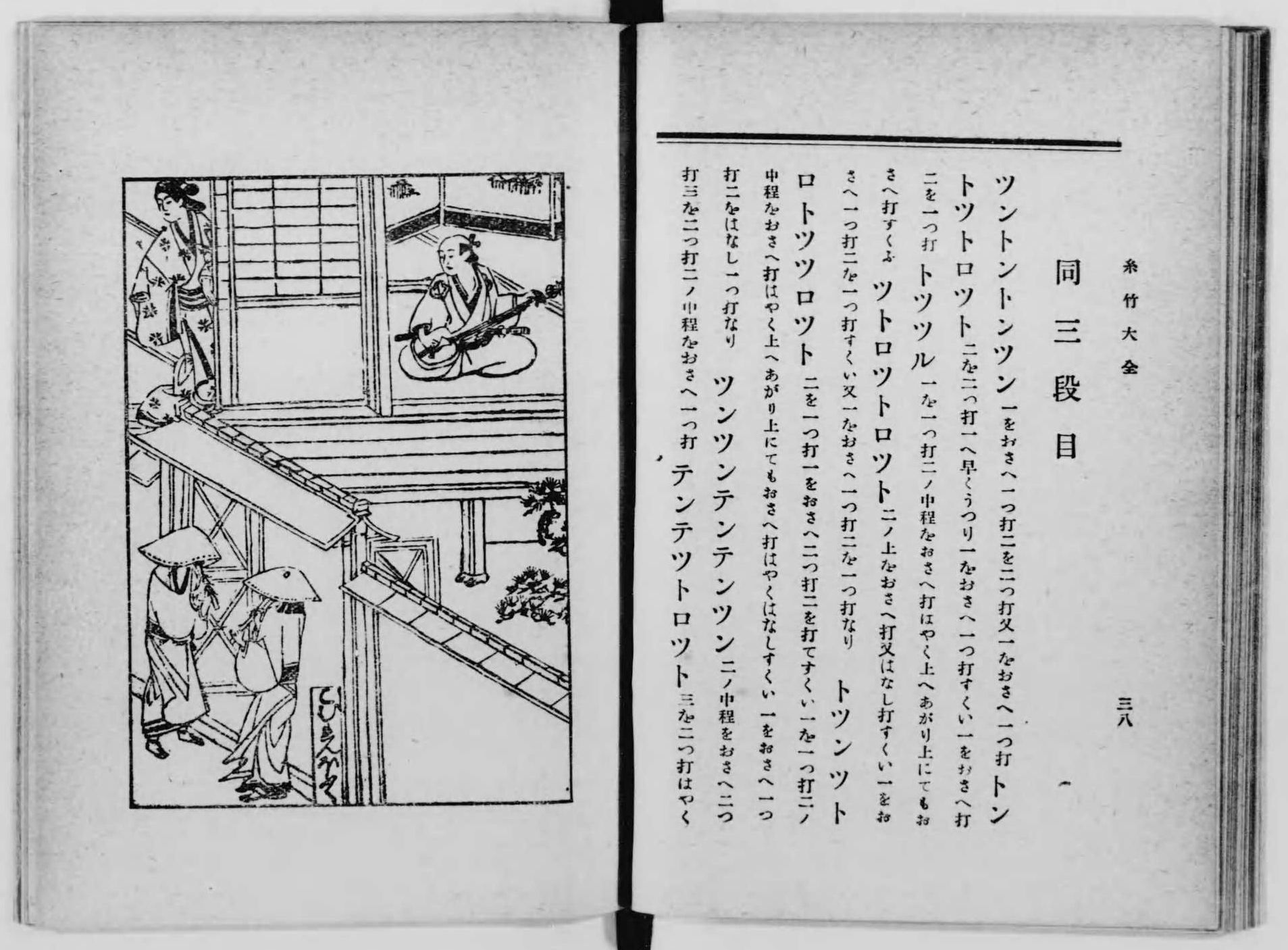 Two komusō in 'Ōnusa', 1685/1699/1916